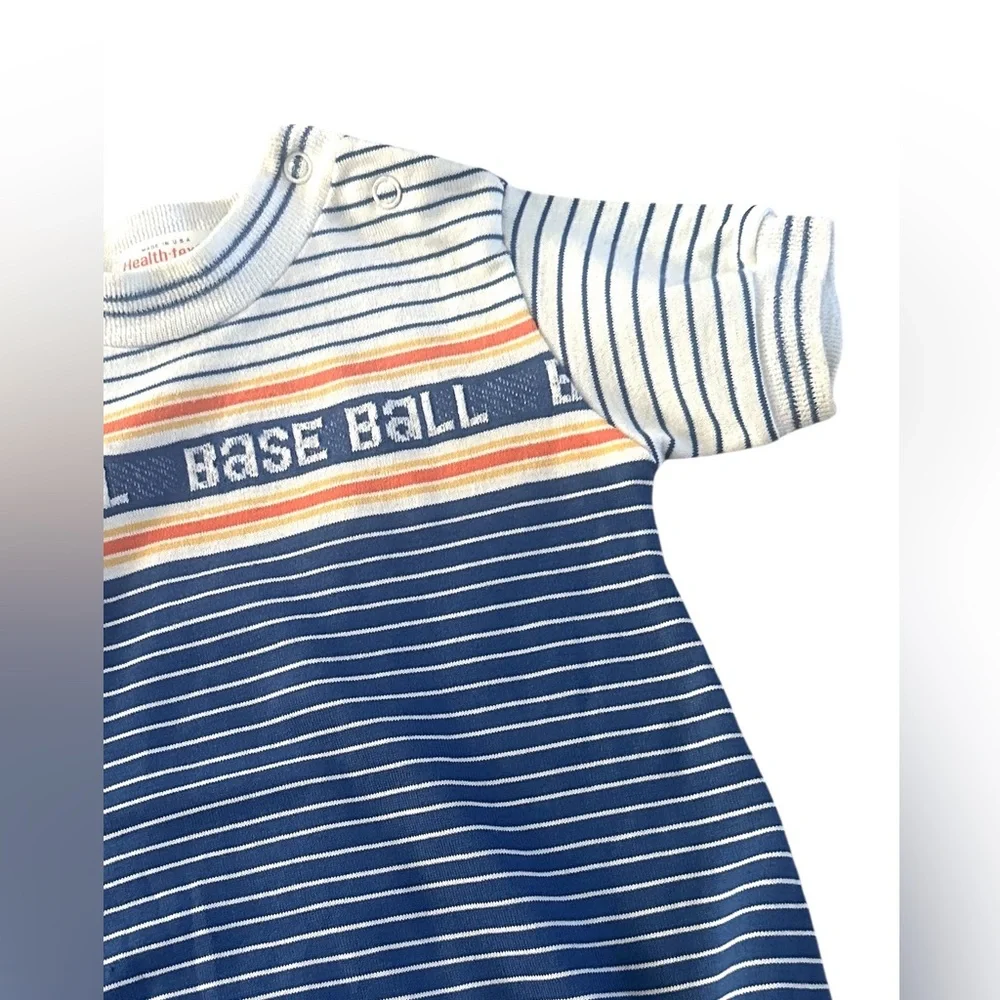 Vintage Health-Tex Made in USA Baseball Romper Infant Size 24 Months‎